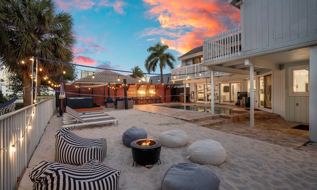 Pompano Beach Villa | Beachfront Oasis w/Htd Pool Cinema Game-Room Tiki