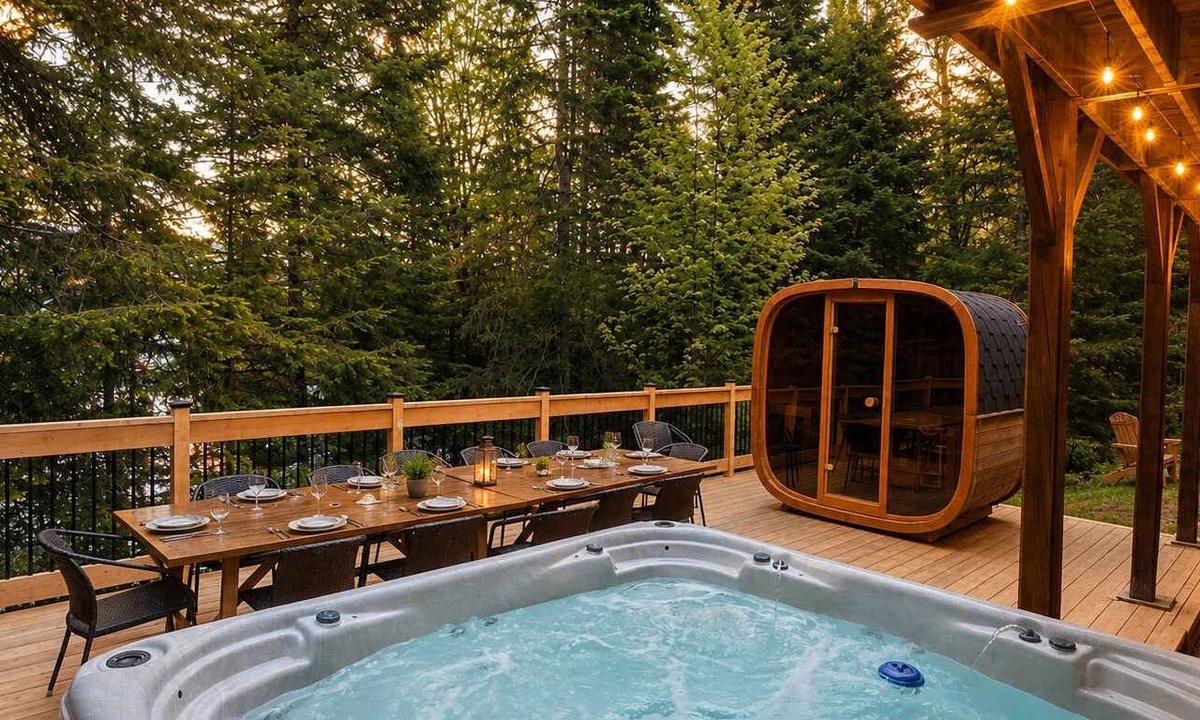St-Adolphe-d'Howard Ski Chalet | Luxury chalet retreat Wood fire, Hot Tub & Sauna