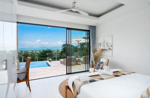 Bophut Hills Villa | fisherman village Bophut JX 25 sea view pool Villa