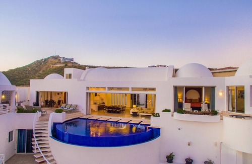 Pedregal Villa | Luxury Med-Style Cabo Villa w/Pool, Hot Tub, Firepit, Gym & Pano Ocean Views