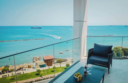 Neapolis Apartment | Luxury Seafront Apt W Sea Views Pool & Gym