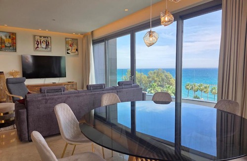 Germasogeia Apartment | Luxury Seaview Escape 3bd in Limassol Skyscraper