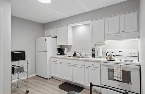 Springfield Apartment | Modern King Suite | Private Patio | Near Hospitals