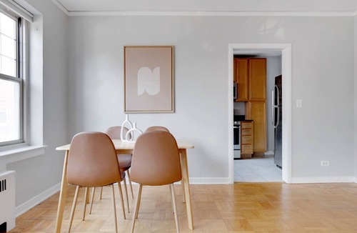 Evanston Apartment | Sleek Evanston 1BR w/Dishwasher, walk to Northwestern, by Blueground
