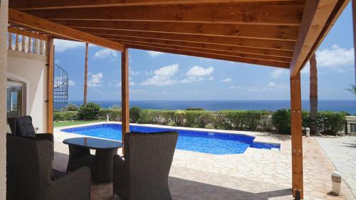 Pissouri Villa | Sunset Cliff Villa Panoramic Sea Views and Private Ovesized Pool