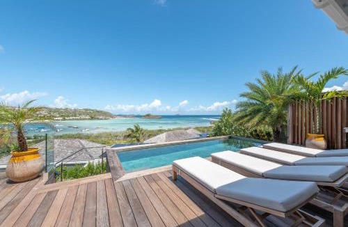 Anse du Grand Cul-de-Sac Villa | Villa Essenia - Vue Lagon avec Piscine