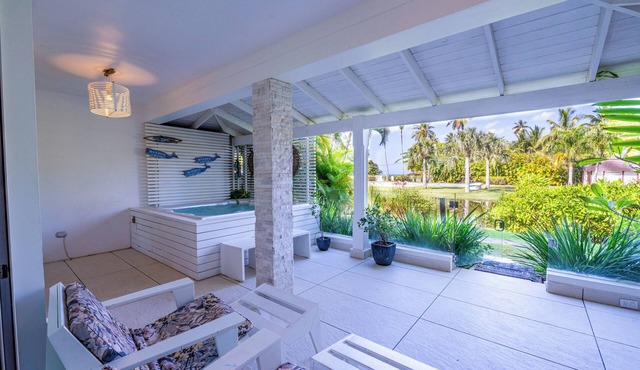 Beach Paradise Condo | Steps from the Beach | Private Jacuzzi | 6 Guests