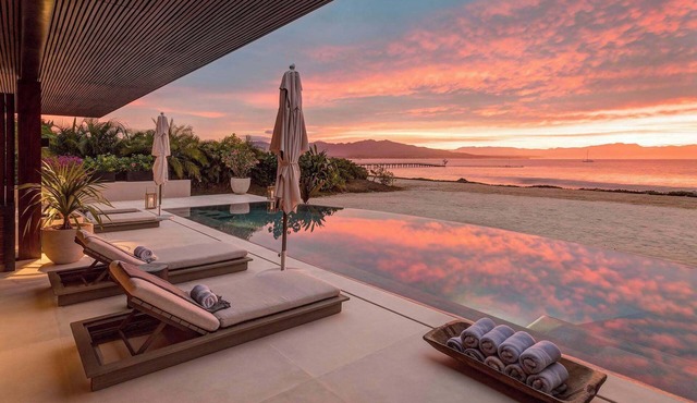 Beachfront Porta Fortuna Villa + Golf Access in Punta de Mita