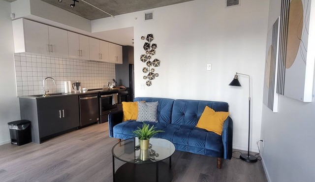 Chic Bridgeland 1 BR condo wt prkng sleeps 4 5 min to DT in Calgary