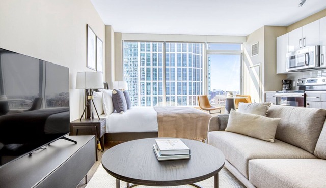 Luxe North Station Studio w/Gym & W/D, near TD Garden, by Blueground in Boston
