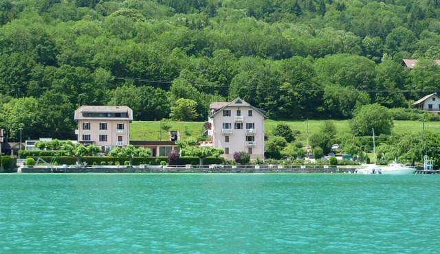 Nice apartment with private beach on Annecy lake in Duingt