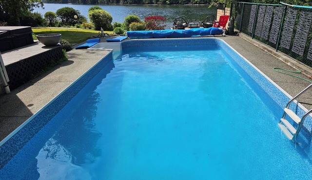 ocean dock and pool art villa in Ladysmith
