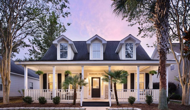 Old Town Bluffton's "The Yellow Cottage" with Golf Cart and Fenced-In Yard in Bluffton