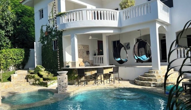Pool Jacuzzi & Tropical Oasis Yard With Fruit Trees