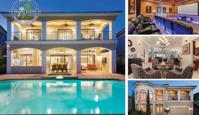 Radiant Abode | Amazing 5,092 sq. ft Villa with Large Pool, Movie Theater in Kissimmee