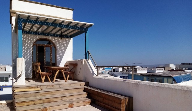 The tower, mini-apartment above the roofs