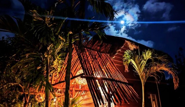 TreeHouse EcoChic/3 min walk beach/Wifi/AC/kitchen/King Size Bed in Isla Holbox