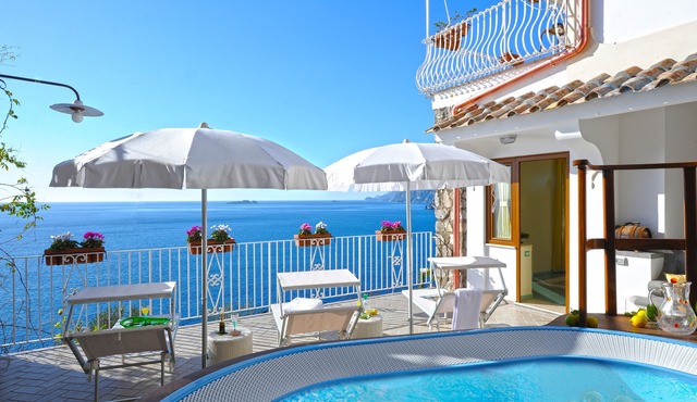 View of the sea from the balcony