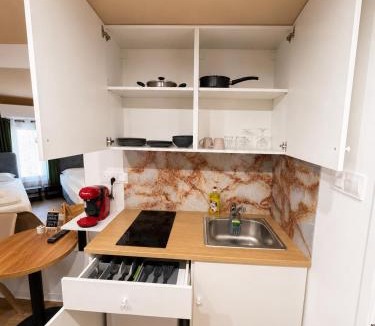 Limassol Apartment | Modern Studio N9 Kitchenette Bathroom