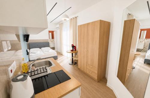 Limassol Apartment | Modern Studio 8 Balcony Kitchenette Bathroom