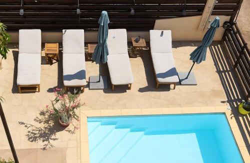 Oroklini House | Modern room Sea View in villa with private pool